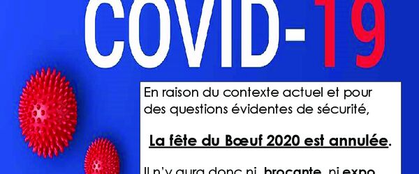 annulation de la fête du boeuf 2020