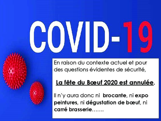 annulation de la fête du boeuf 2020