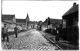 Rue de l'église d'avant la guerre 1914-1918