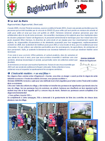Bugnicourt Info n° 1 -Février 2021 