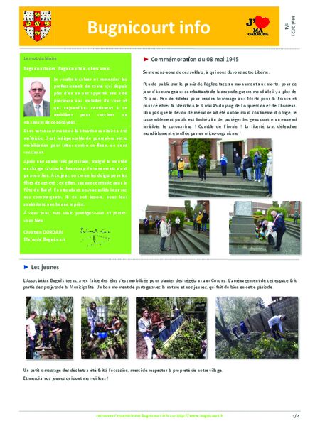 Bugnicourt Info n° 4 - Mai 2021
