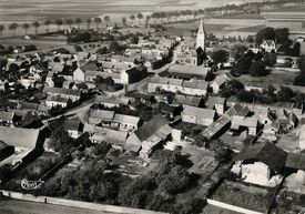 Vue aérienne des années 1950, Rue de la rose