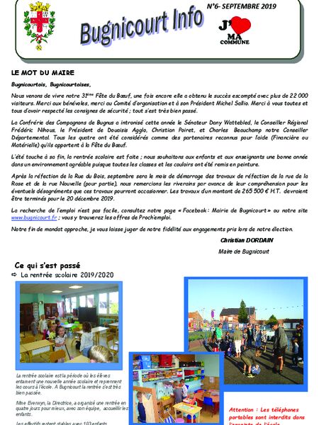 Bugnicourt Info Septembre 2019