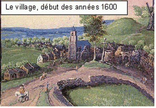 Aperçu du village en 1600, Album de Croy